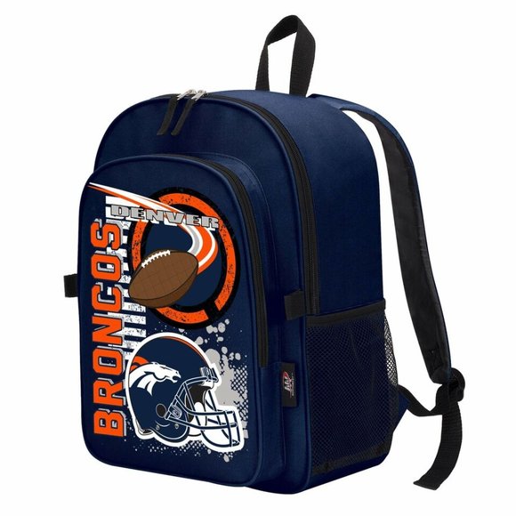 NFL Denver Broncos "Accelerator" Backpack & Lunch Kit Set, 16" x 9.5" x 12" NEW - Picture 7 of 7